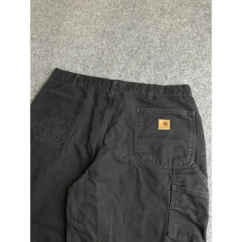 Mens Carhartt B11 BLK Dungaree Fit Carpenter Work Pants, Size 40x30